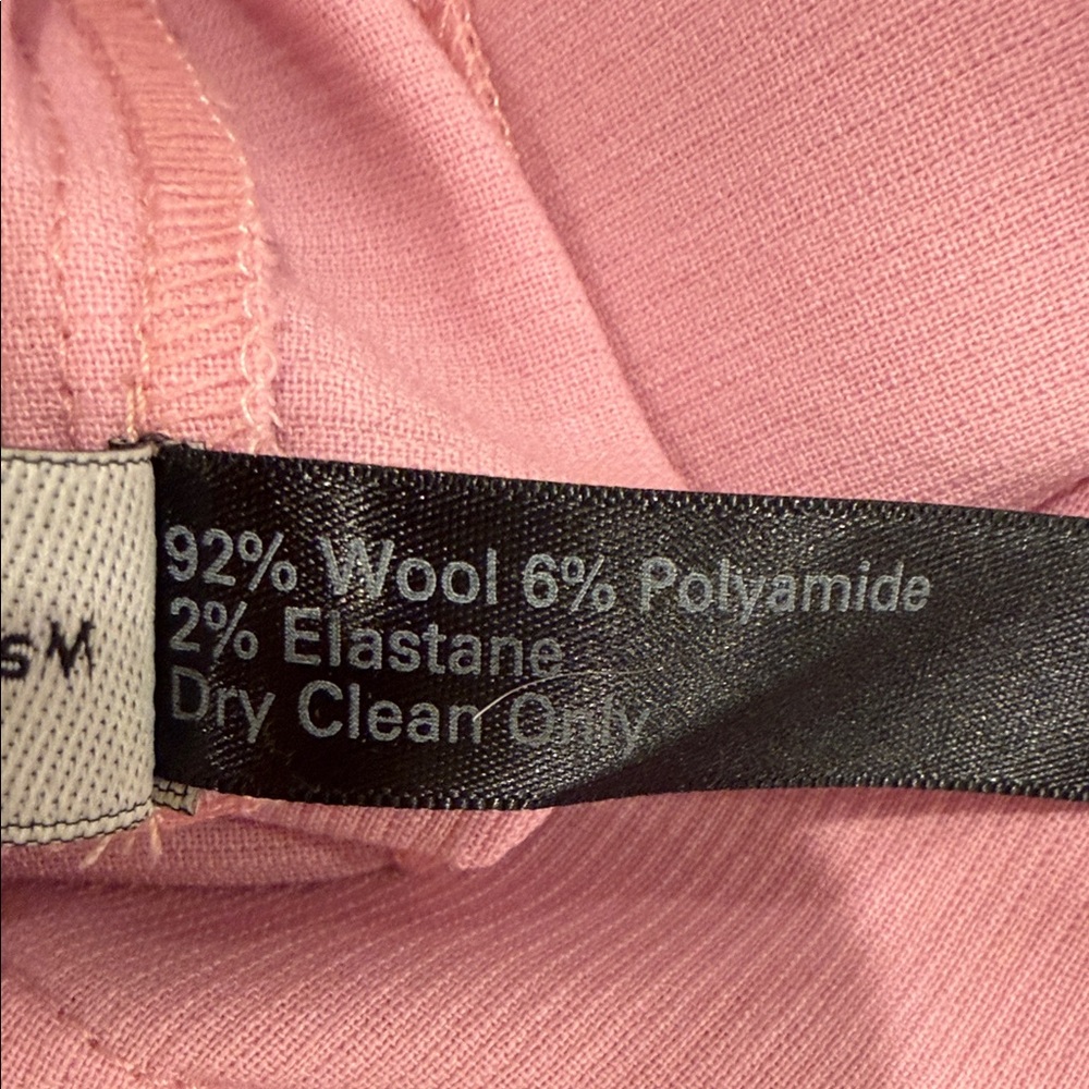 Mother of Pearl Pink Wool Tie-Neck Blouse – Size US 6 – Made in Portugal NEW - Picture 13 of 13